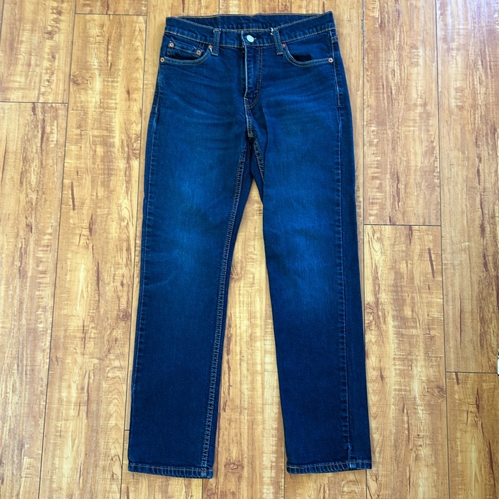 Men’s Levi Strauss 511 W 30 L 30 Dark Blue Denim Jeans Straight Leg